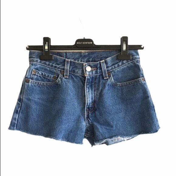 Levi’s Vintage 529 Cut Off Denim Shorts Blue - Picture 2 of 6